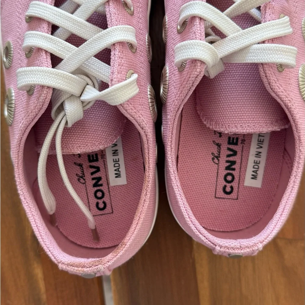 CONVERSE Chuck 70 Metal Rings Low Top Size 7,5 Women's Shoes Pink - Picture 3 of 8